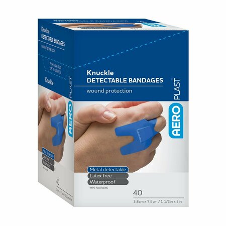 AERO HEALTHCARE Aeroplast Detectable Knuckle Bandages, 40PK AD1003US